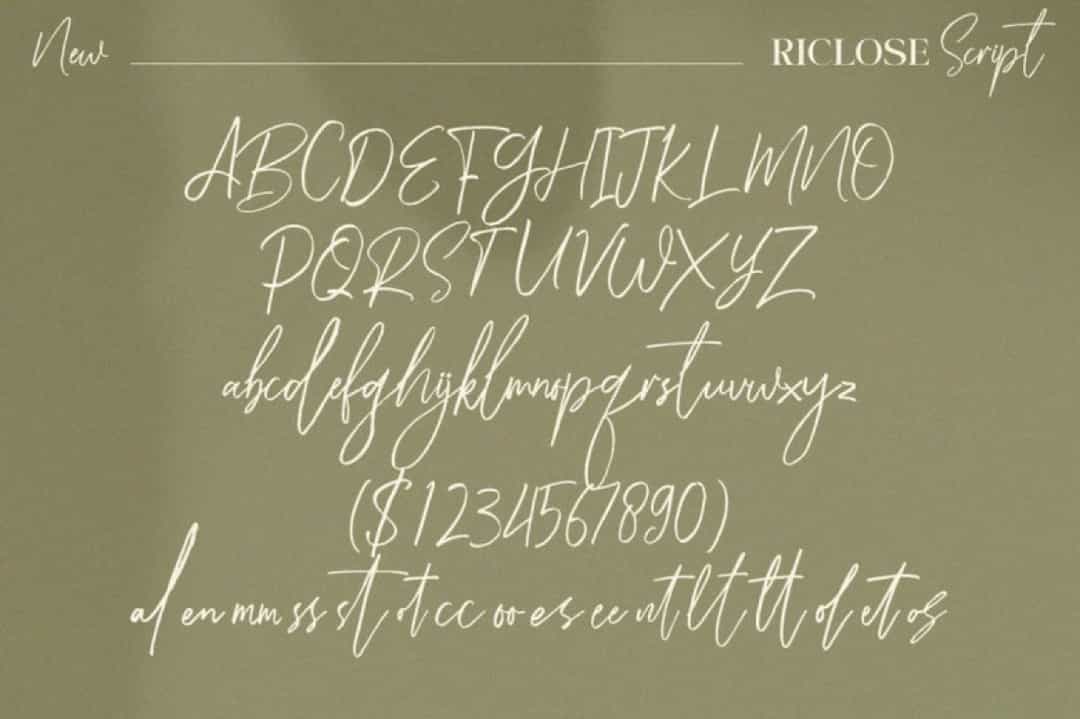 Riclose Font Image 3