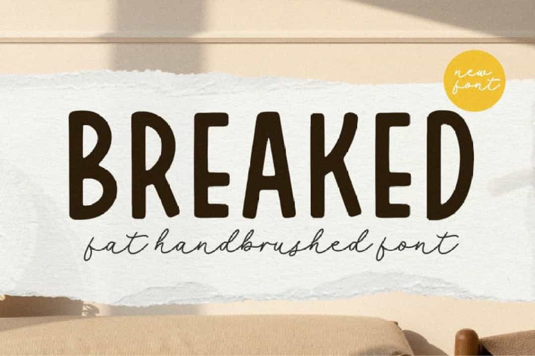 Breaked Font Image 1