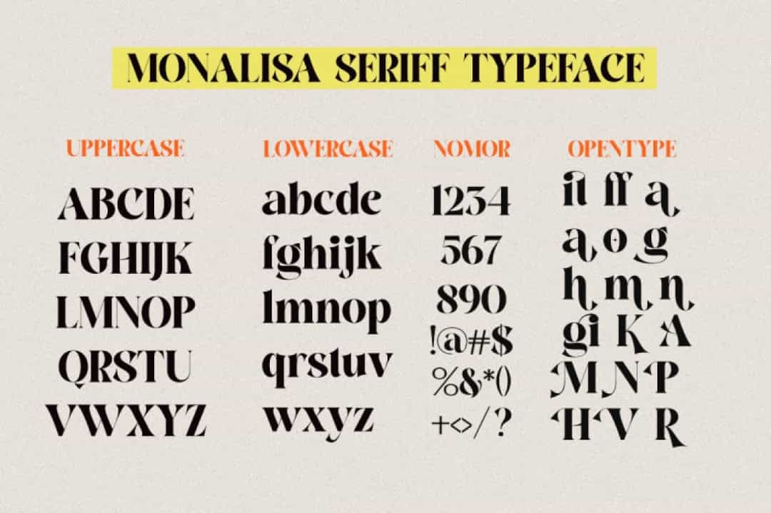 Monalisa Serif Font Image 3