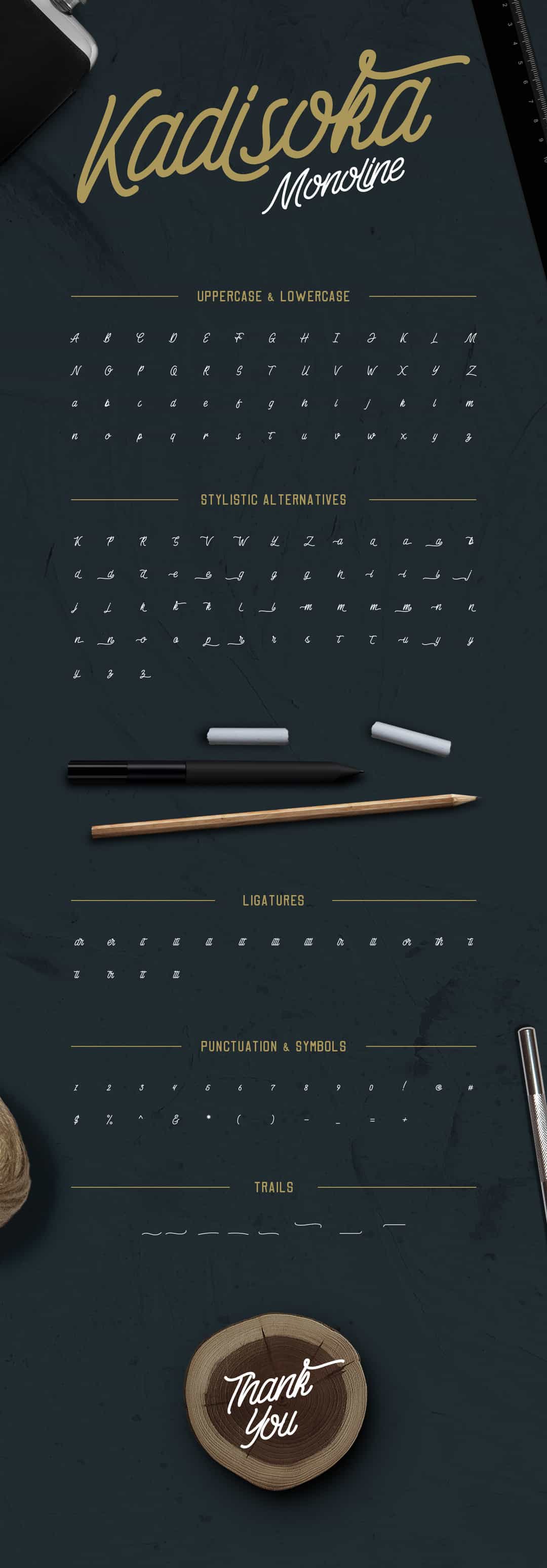 Kadisoka Monoline Font Free Image 1