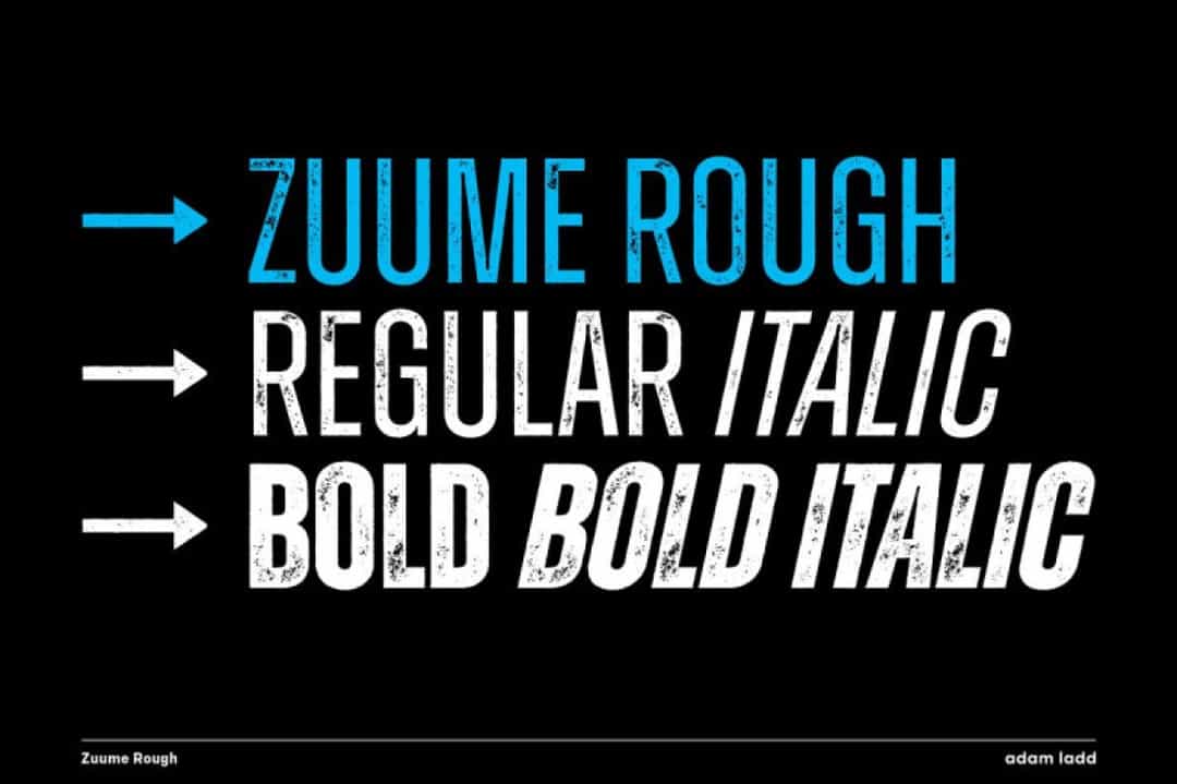 Zuume Rough Font Image 2