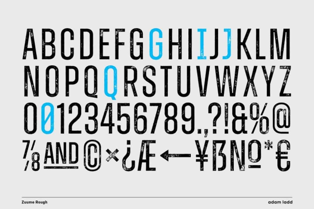 Zuume Rough Font Image 3