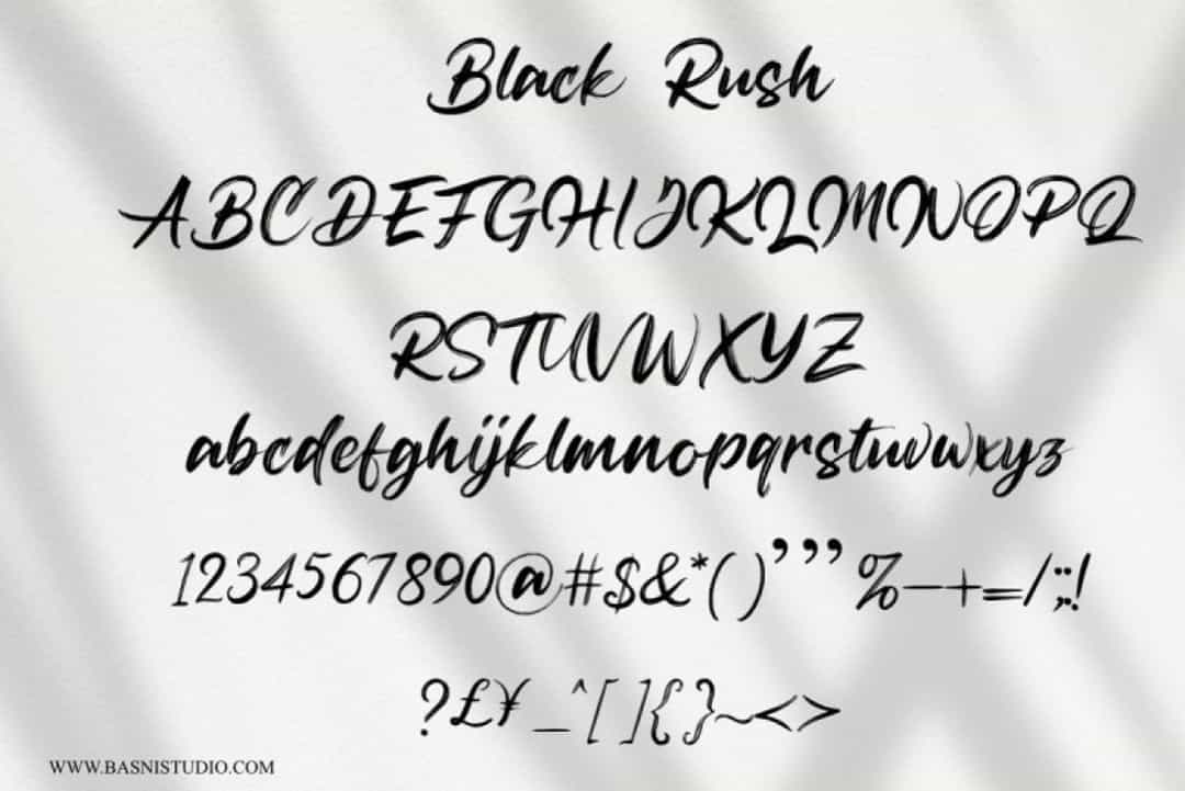 Black Rush Font Image 3