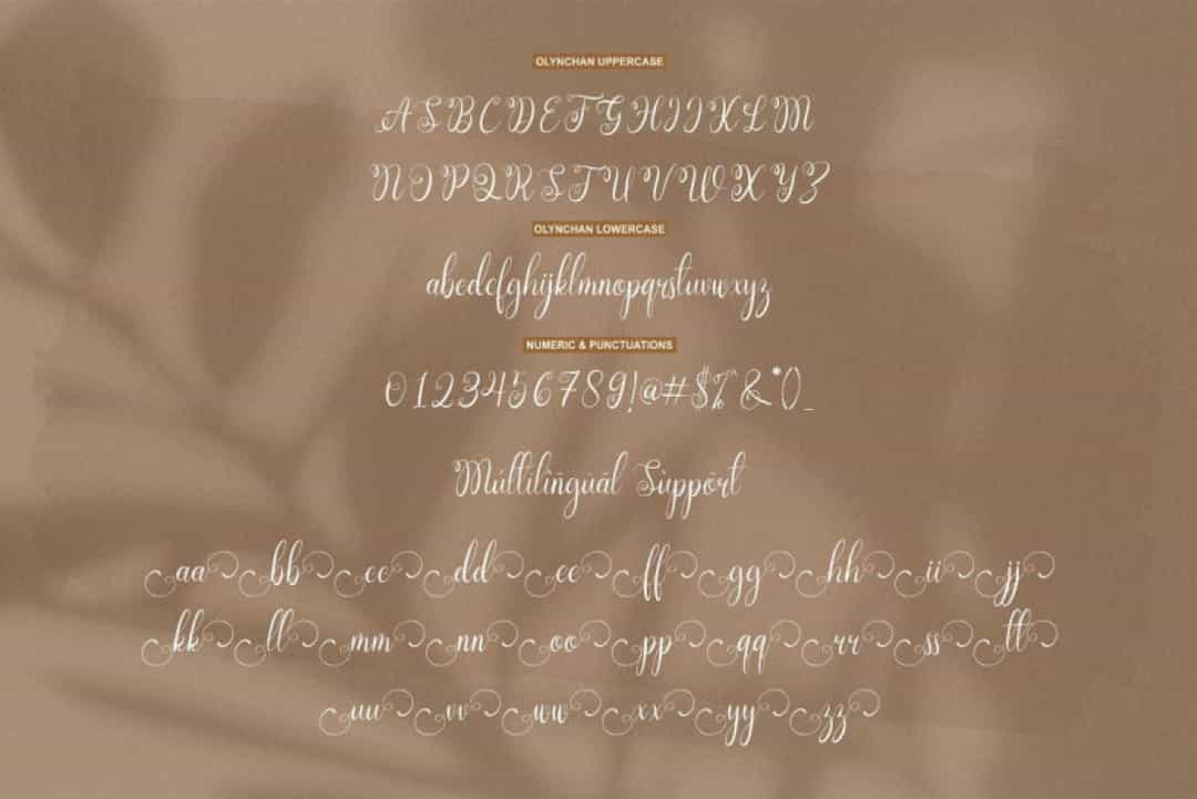 Olynchan Font Image 3