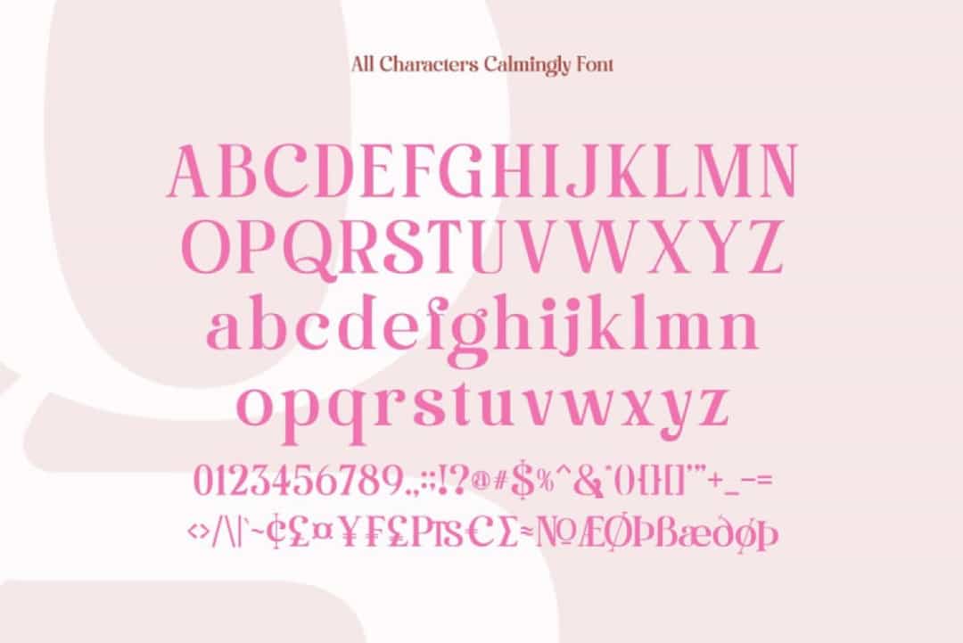 Calmingly Font Image 3