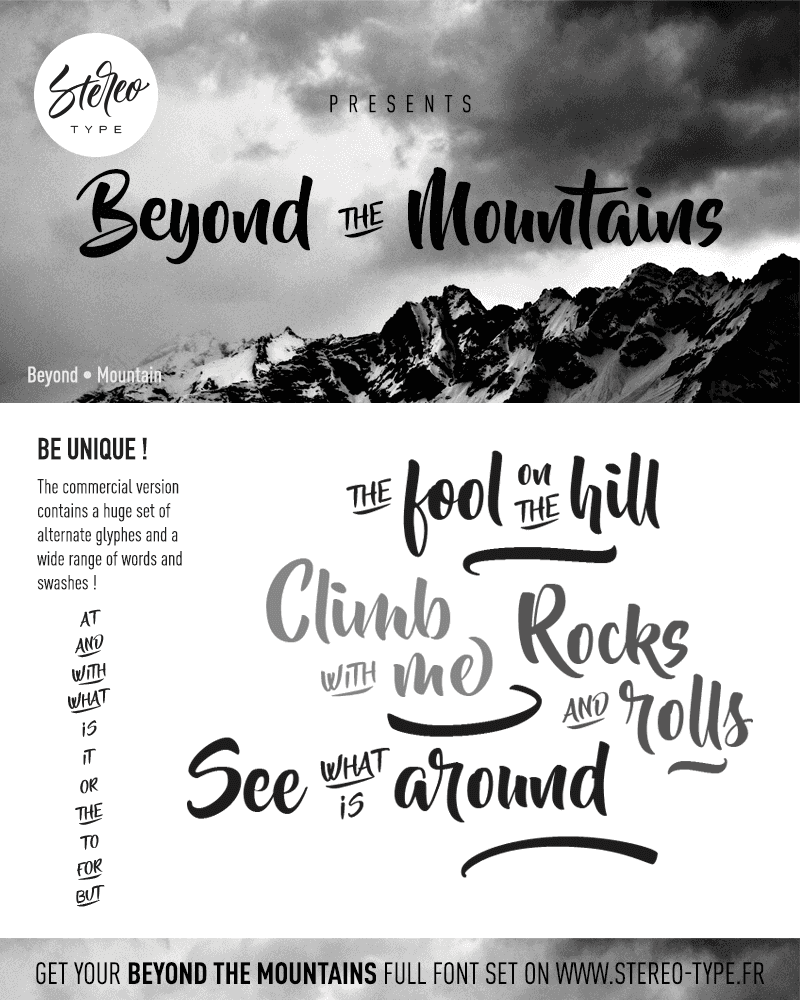 Beyond The Mountains Font Free Image 1