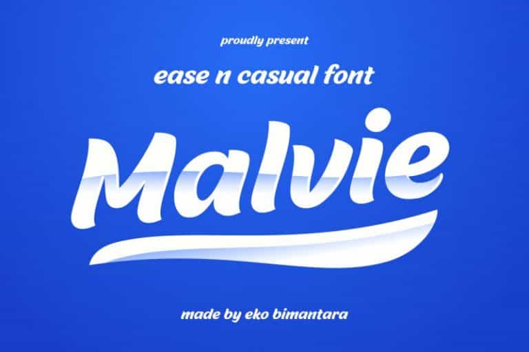 Malvie Bold Script Font Image 1