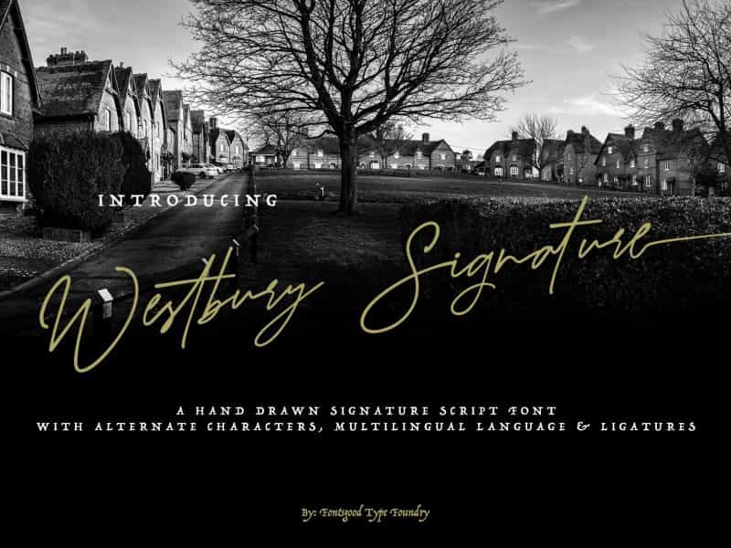 Westbury Signature Demo Font Image 1