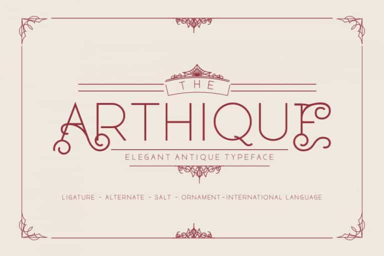 Arthique Elegant Font Image 1