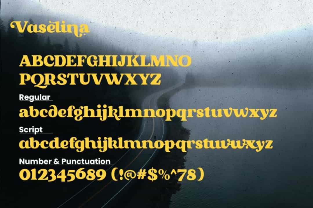 Vaselina Font Image 3