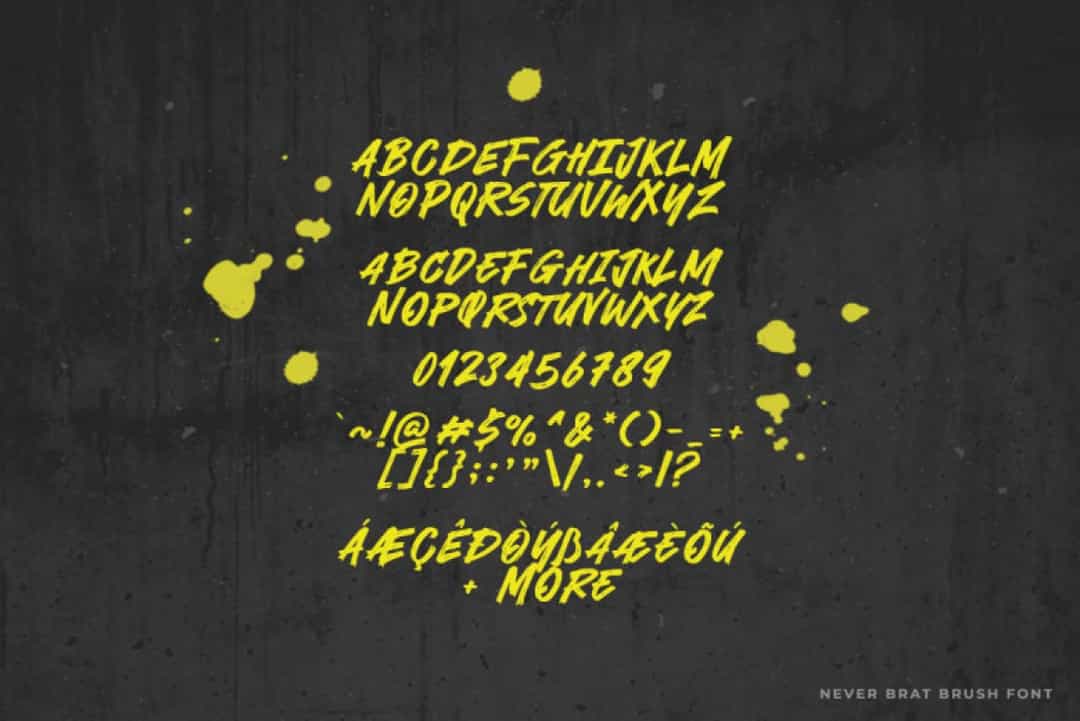 Never Brat Font Image 3