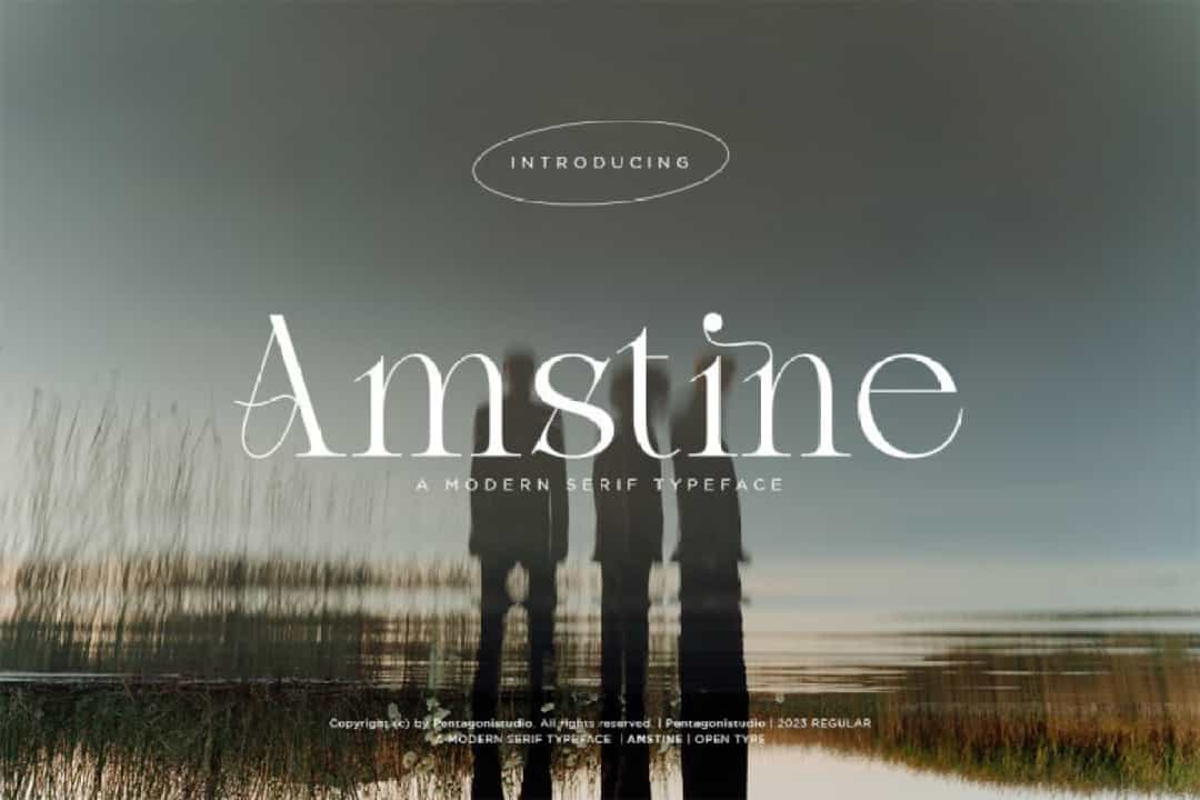Amstine Font Image 1