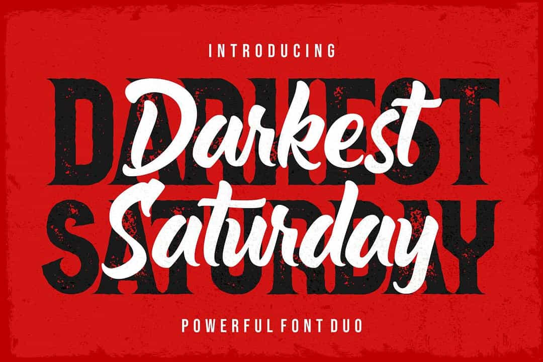 Darkest Saturday Font Image 1