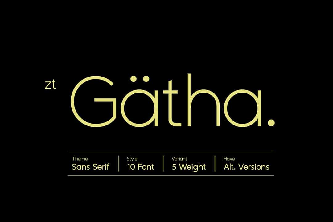 ZT Gatha Font Image 1