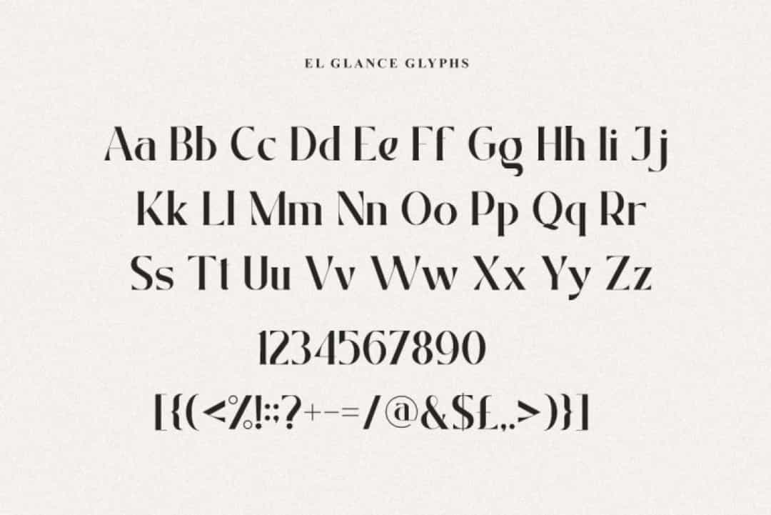 El Glance Font Image 3