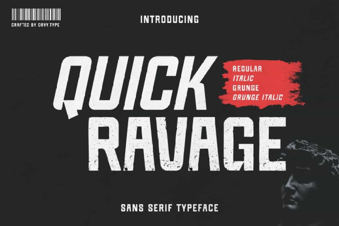 Quick Ravage Font Image 1