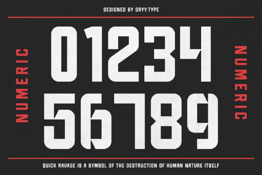 Quick Ravage Font Image 3