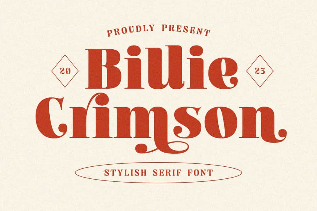 Billie Crimson Font Image 1