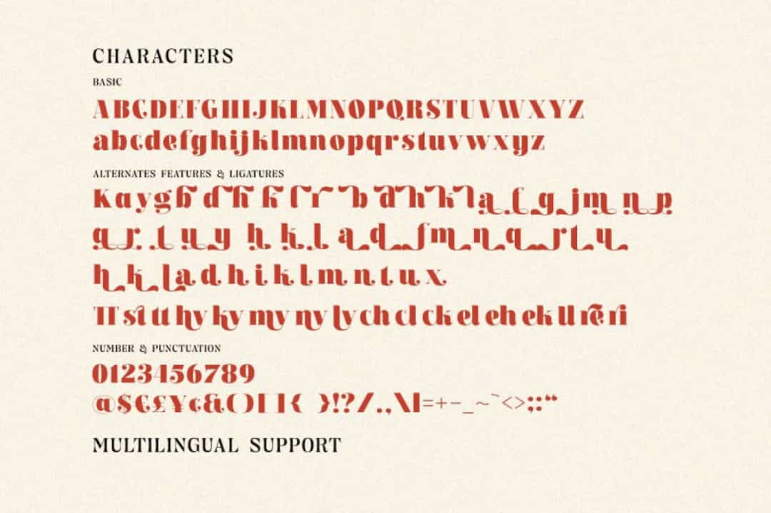 Billie Crimson Font Image 3