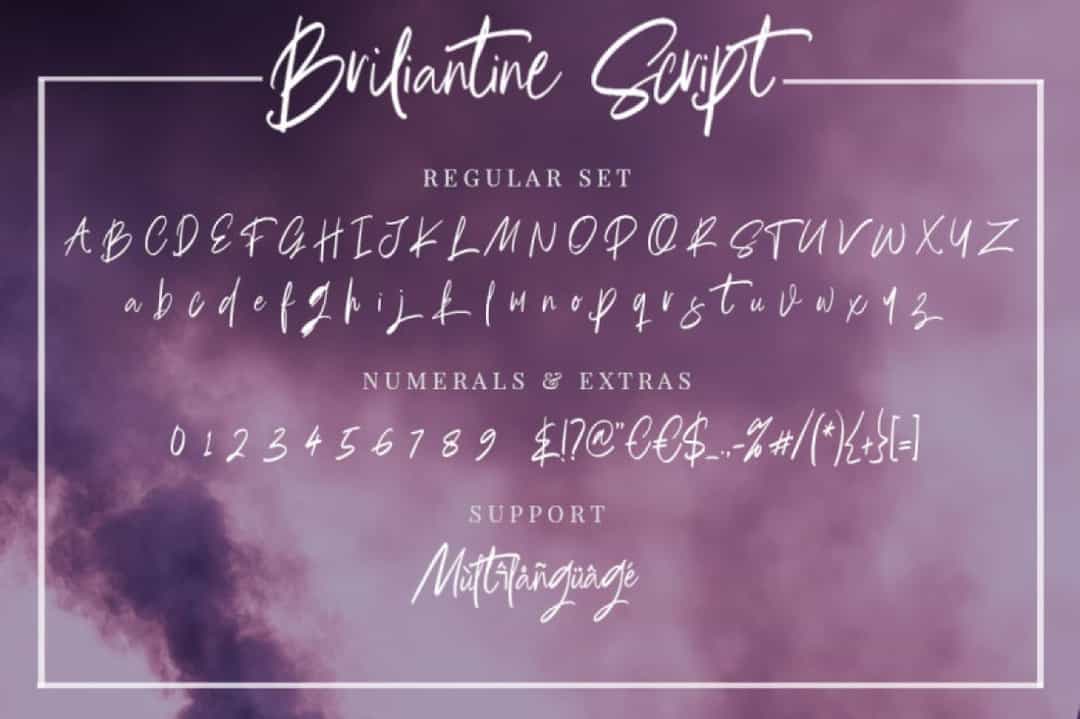 Briliantine Script Font Image 3