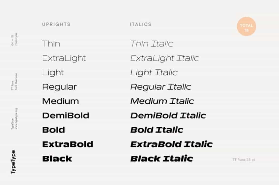 TT Runs Font Image 2