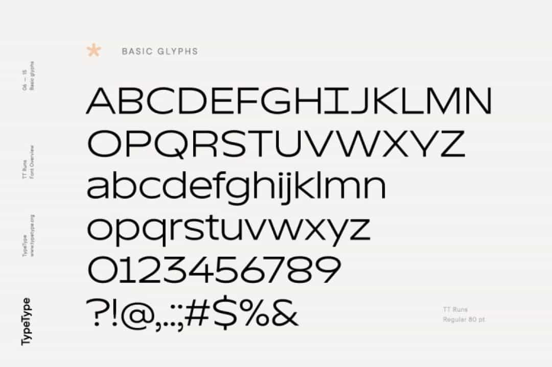 TT Runs Font Image 3