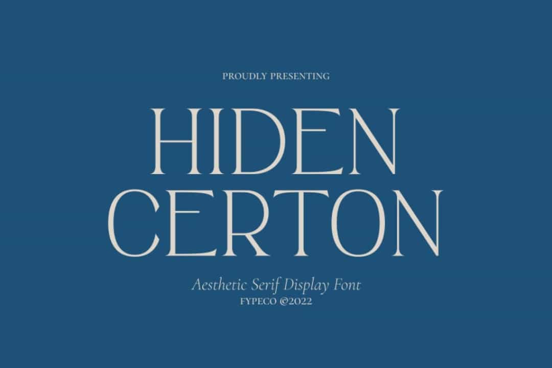 Hiden Certon Font Image 1