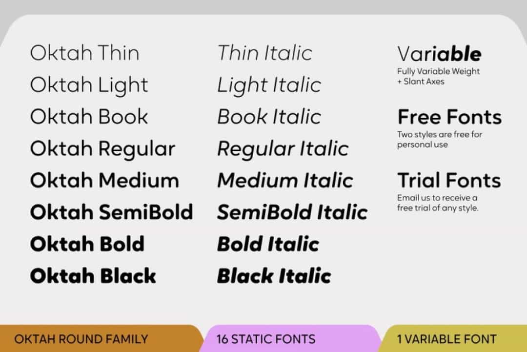 Oktah Round Font Image 2