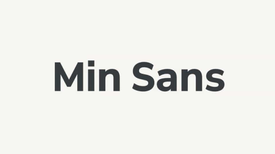 Min Sans Font Image 1