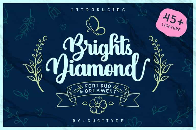 Brights Diamond Script Font Image 1
