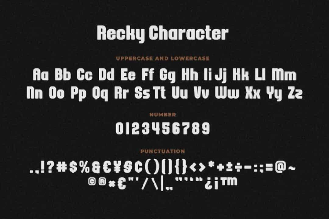 Recky Font Image 3