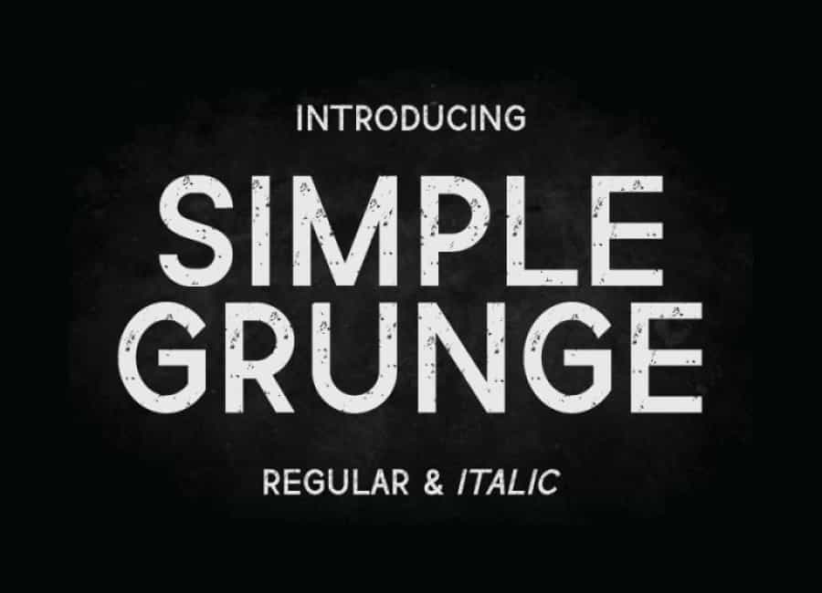 Simple Grunge Font Image 1