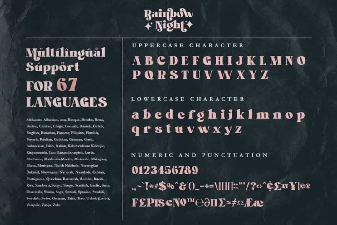Rainbow Night Font Image 3