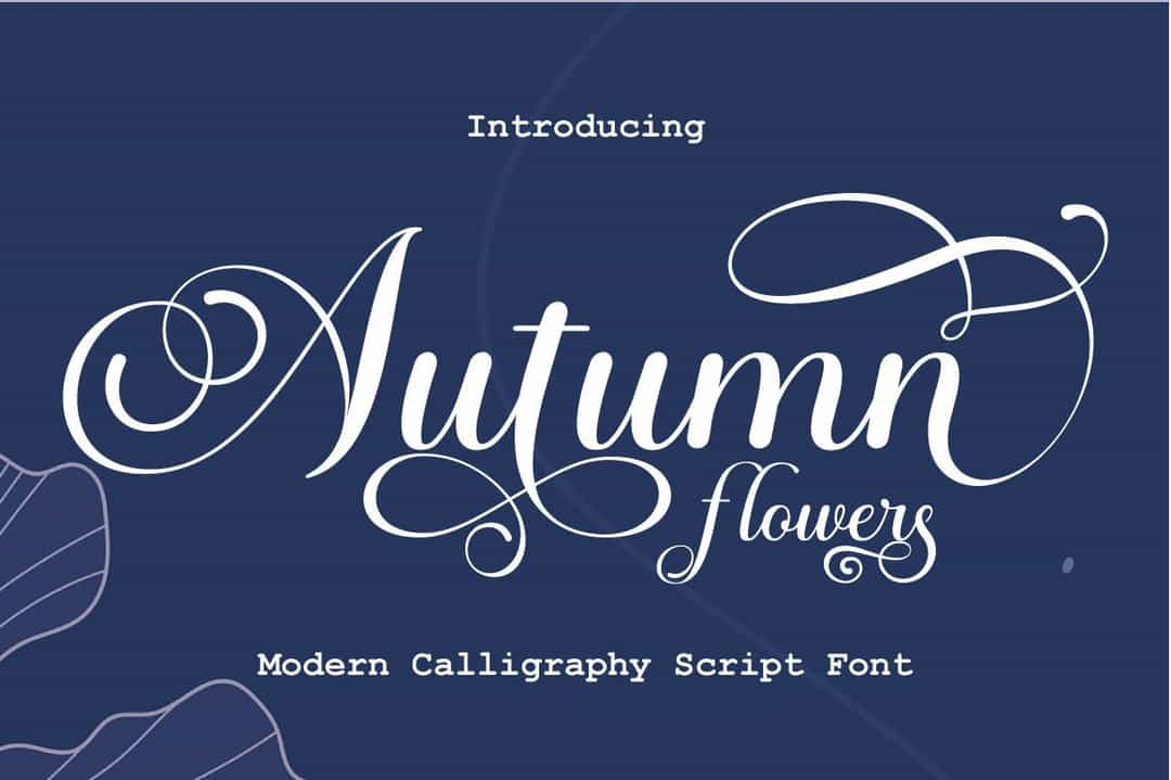 Autumn Flowers Font Image 1