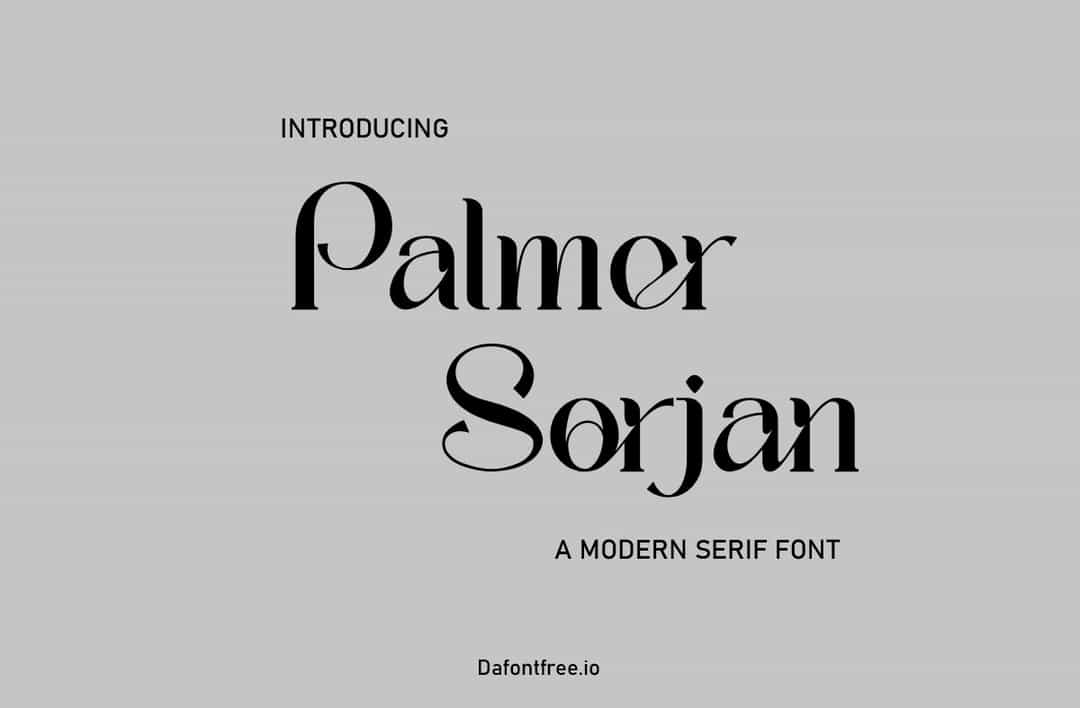 Palmer Sorjan Font Image 1