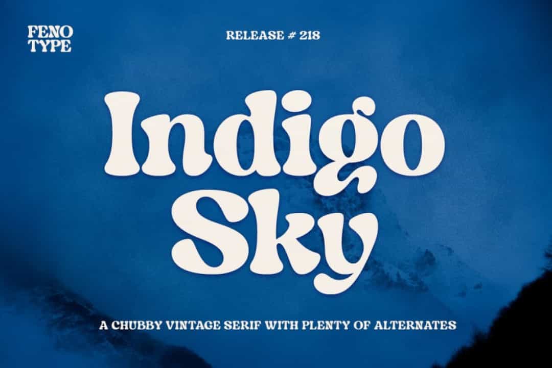 Indigo Sky Font Image 1