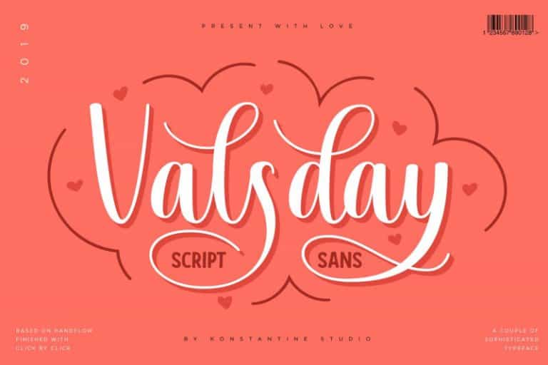 Valsday Script and Sans Font Image 1