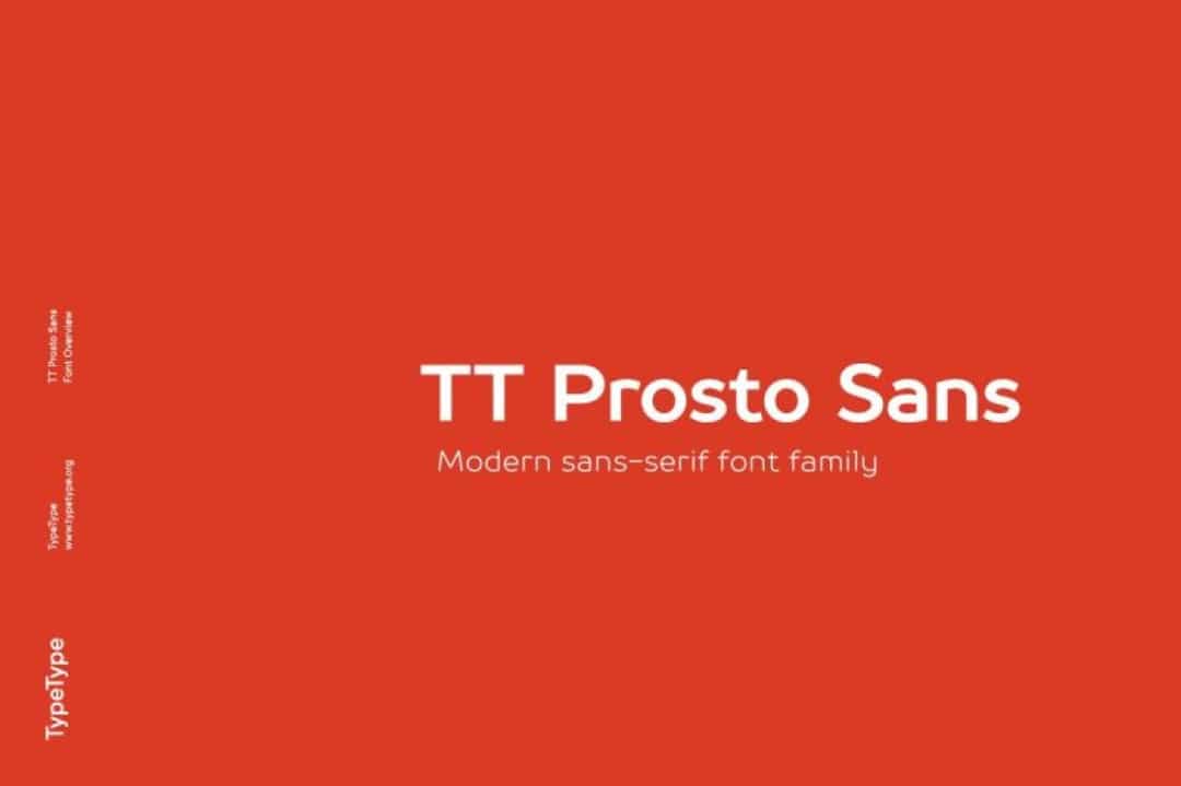 TT Prosto Sans Font Image 1