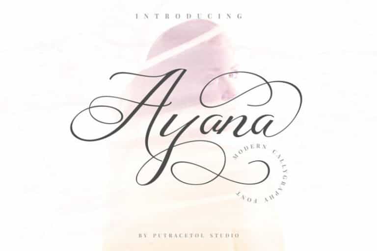 Ayana Calligraphy Font Image 1