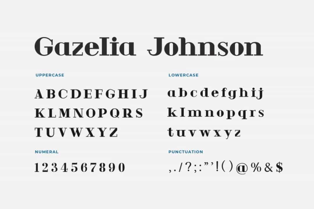 Gazelia Johnson Font Image 3