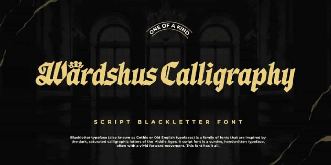 Wardshus Calligraphy Font Image 2