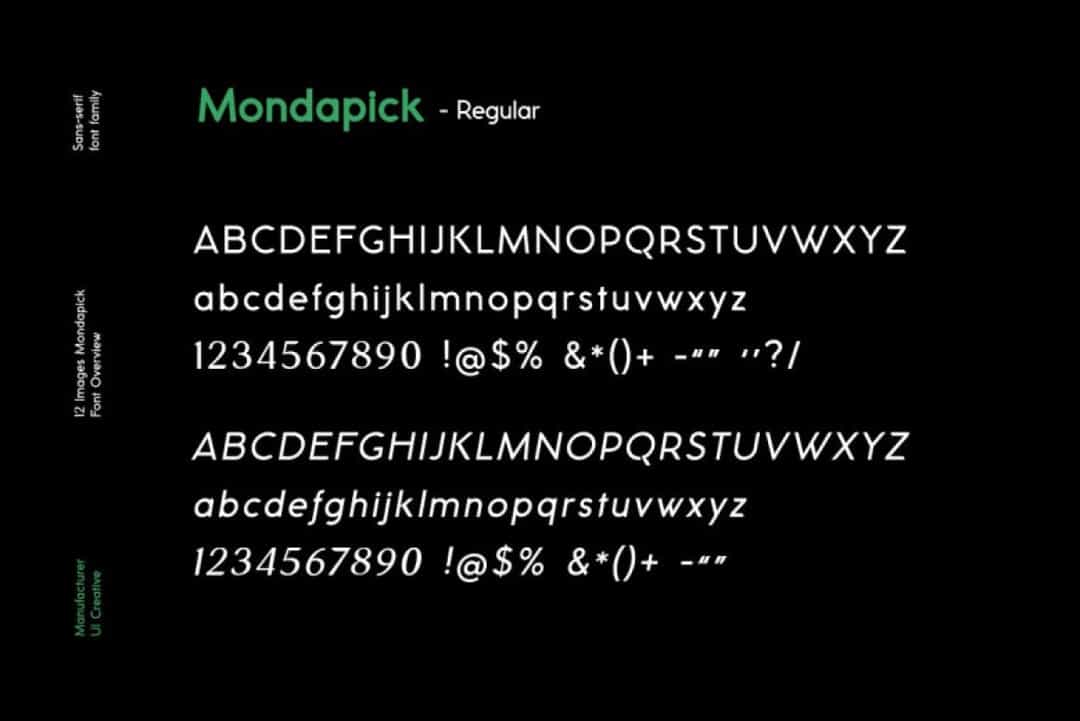 Mondapick Font Image 3