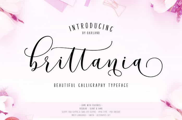 Brittania Script Font Image 1