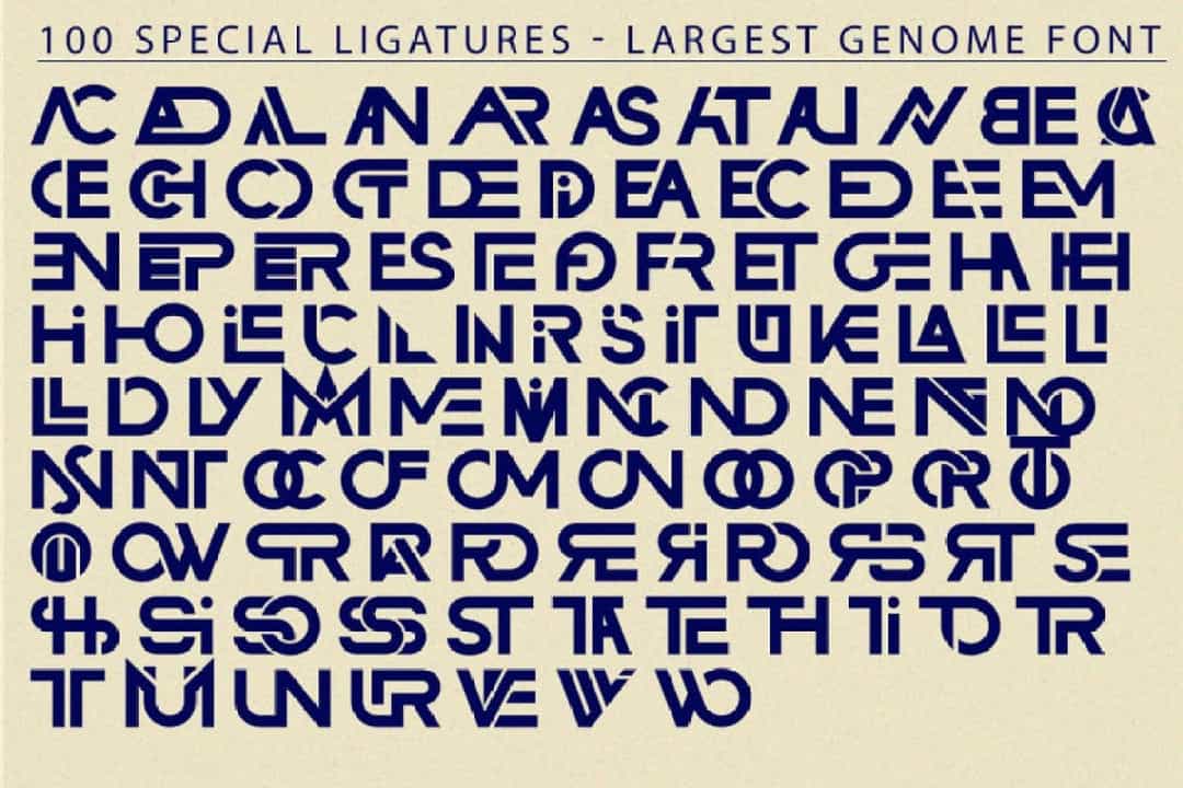Largest Genome Font Image 2