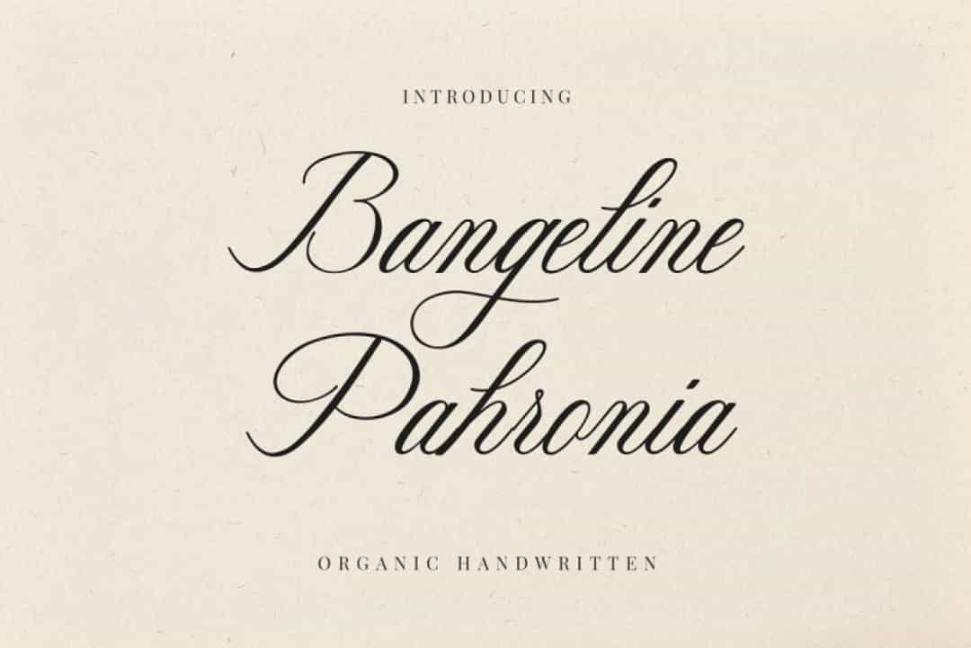 Bangeline Pahronia Font Image 1