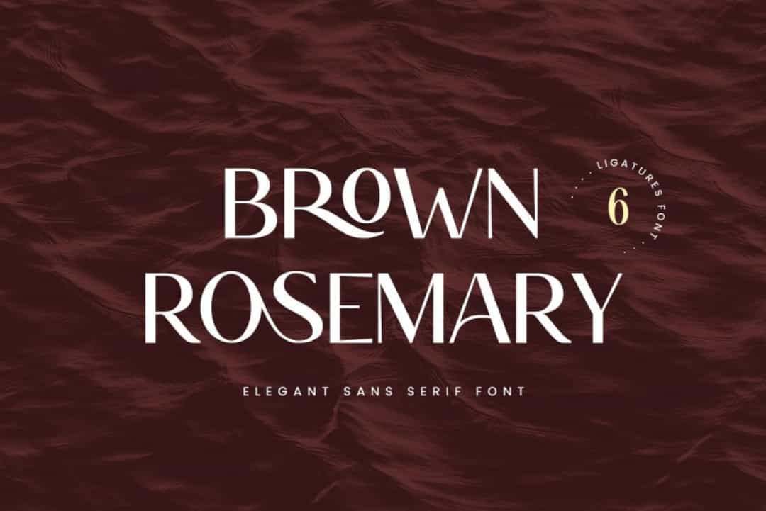 Brown Rosemary Font Image 1