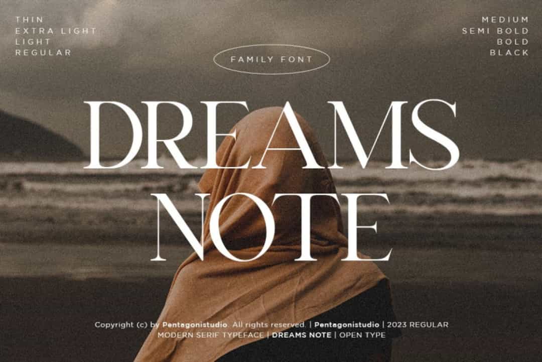 Dreams Note Font Image 1