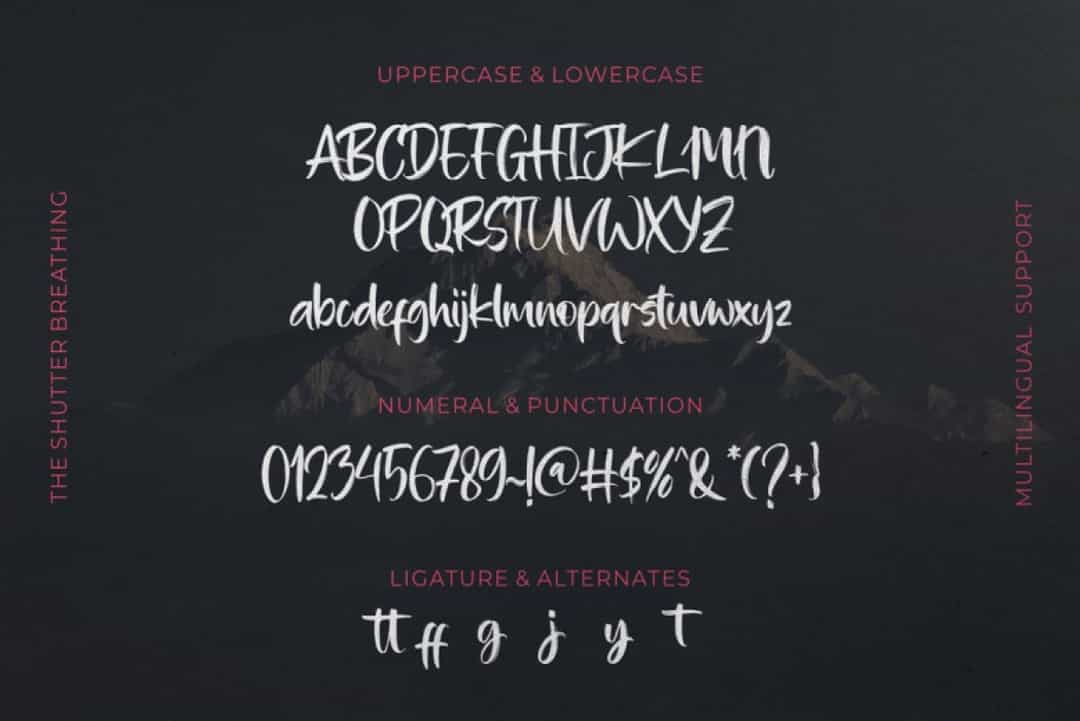 The Shutter Breathing Font Image 3