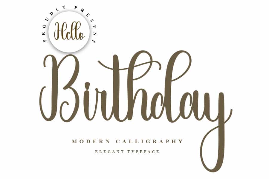 Hello Birthday Font Image 1