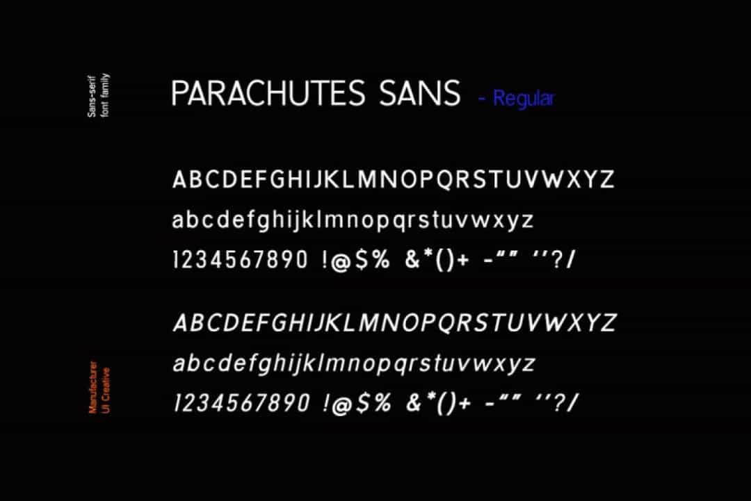 Parachutes Font Image 3